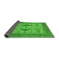 thumbnail image 2 of Ahgly Company Indoor Round Oriental Green Industrial Area Rugs, 3' Round, 2 of 4
