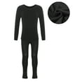 thumbnail image 2 of Sholeno Kids Girls Boys Thermal Underwear Long John Set Long Sleeve Tops with Pantyhose Legging Base Type C Black M, 2 of 8