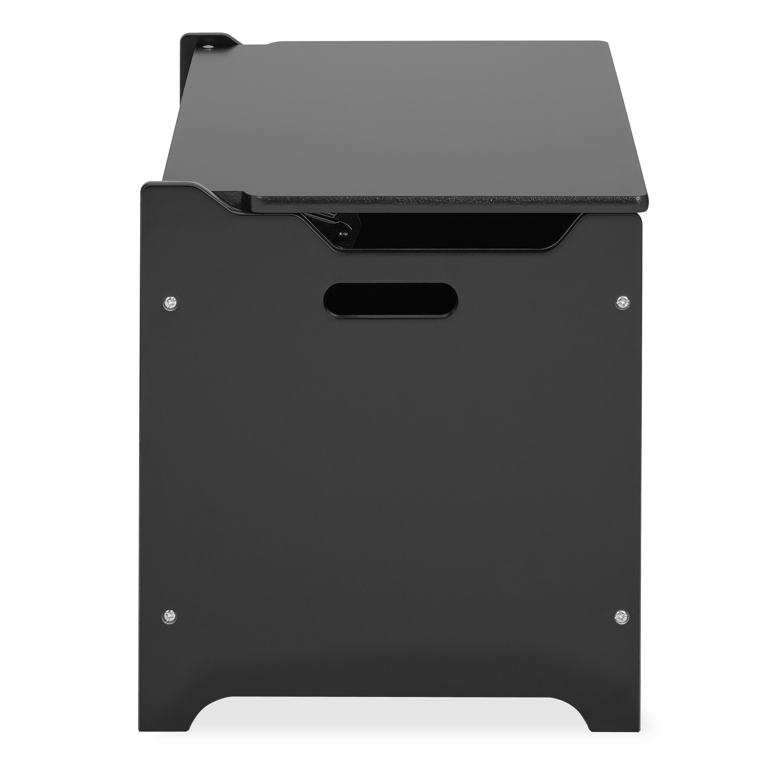 Evolur Wooden Toy Chest Organizer, Matte Black