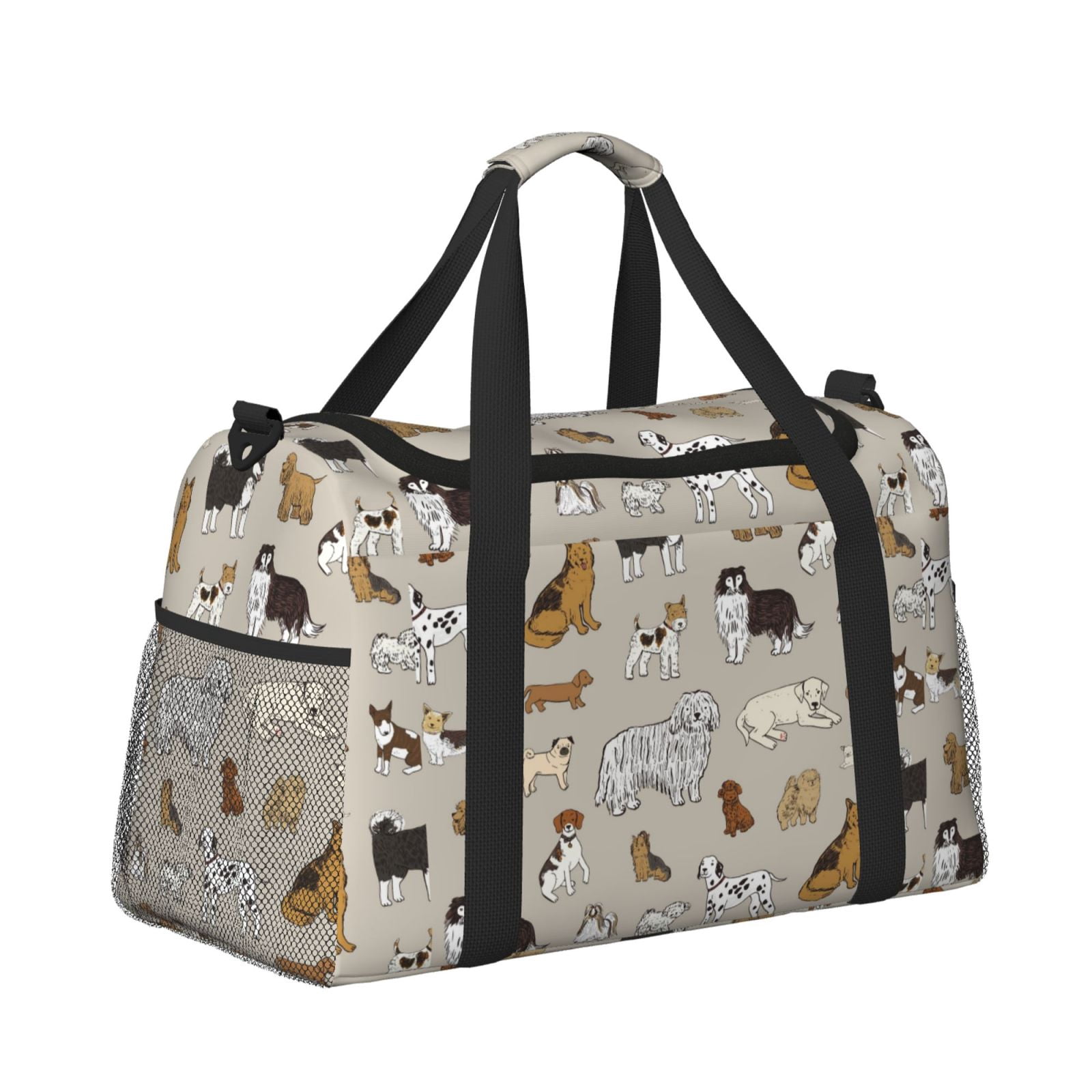 Fuzoiu Dog Animal Print Travel Duffle Bag,Carry On Tote Bags,Duffel Bag,Sport Gym Bag, Hospital Bag for Labor and Delivery, Overnight Bag,Luggage Bag