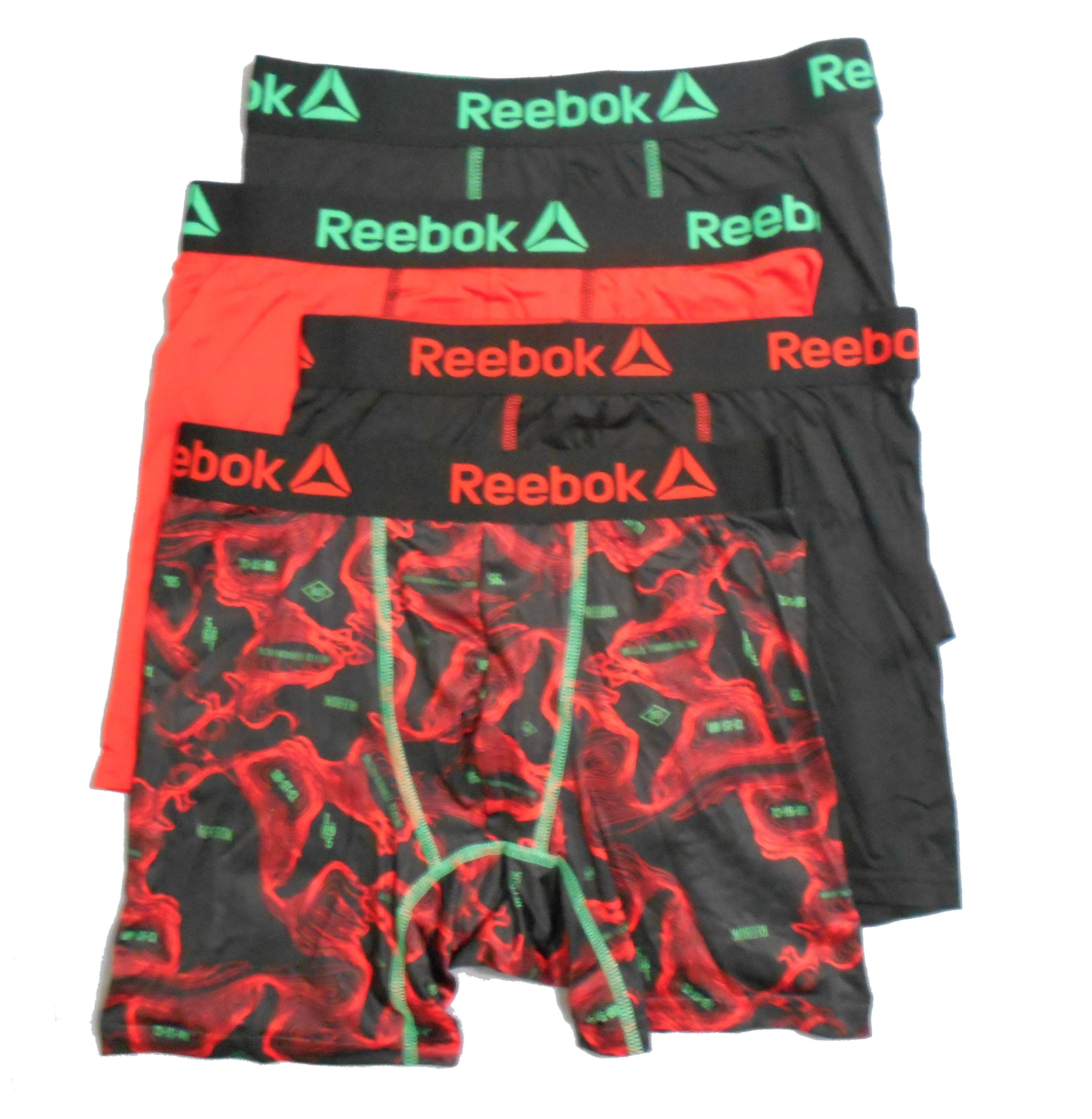 Reebok REEBOK MEN'S PACK 4 193 P09 RED GREEN SMALL UNDERWEAR X4
