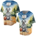 thumbnail image 3 of Happy Father's Day Dalmatian Playing Basketball with Best Dad Jersey All Over Print 3D Baseball Shirt Dog Lover Softball Sport - 13006, 3 of 6