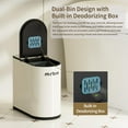 thumbnail image 2 of MRBIN Motion Sensor Bathroom Trash Can and Disposable Toilet Brush Holder Set, 1.8 Gallon Slim Touchless Small Garbage Pail, Toilet Smart Waste Basket with Lid and Odor Filter, Cream White, 2 of 7