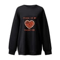 thumbnail image 3 of Crewneck Sweatshirts for Women Valentine's Day Cute Funny Graphic Print Pullover Tops Casual Long Sleeve Shirt(Black,S), 3 of 4