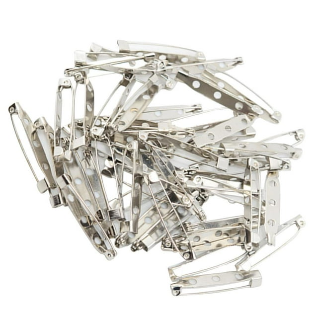lionlar 50pcs Brooch Back Bar Pins Jewelry Findings Accessories For DIY 3.5cm