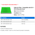 thumbnail image 2 of Cabin Air Filter - Compatible with 2011 - 2016 Chevy Cruze 2012 2013 2014 2015, 2 of 2