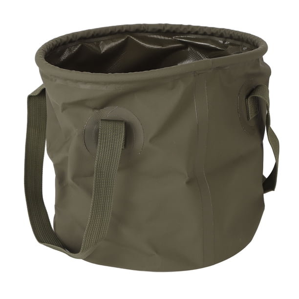OD Verde Plegable Camping Cubo Plegable Portátil Plegable Cubo De Almacenamiento De Agua para Pesca Viajar Tamaño Pequeño 10L
