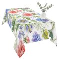 thumbnail image 2 of Hydrangea Flowers Table Cloth Waterproof Tablecloths, Spring Floral Botanical Blossom Tablecloth Dining Table Cover for Kitchen Party Tabletop Outdoor, Rectangle Tablecloth 54x108 Inch, 2 of 9