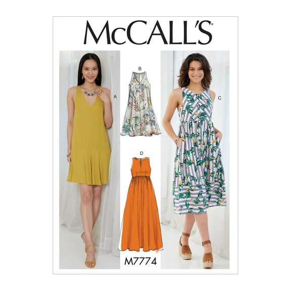 McCall's Sewing Pattern Misses' Dresses-6-8-10-12-14