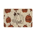 thumbnail image 1 of Fiudx Felpudo de Halloween con Temática de Calabaza de Acción de Gracias, Terciopelo de Cristal Grueso, Cómodo Alivio para Los Pies, Antideslizante, Fácil de Limpiar, Decoración para La Entrada de La, 1 of 3