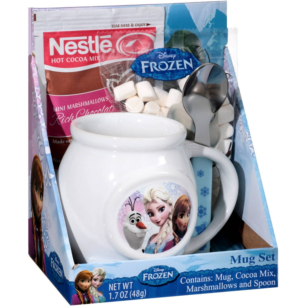 Disney Frozen Hot Cocoa and Mug Holiday Gift Set, 4 Piece