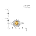 thumbnail image 4 of JewelersClub Citrine Ring Birthstone Jewelry – 0.25 Carat Citrine 0.925 Sterling Silver Ring Jewelry with White Diamond Accent – Gemstone Rings with Hypoallergenic 0.925 Sterling Silver Band, 4 of 4