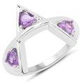 thumbnail image 1 of 0.75 Carat Genuine Amethyst .925 Sterling Silver Ring QJ Model, 1 of 2