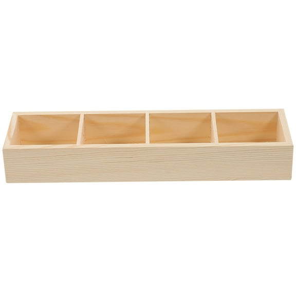 IBASETOY 1Pcs Light Yellow Wood Storage Box Tea Bag Holder Delicate Texture for Kitchen