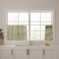 thumbnail image 2 of TWOPAGES Light Filtering Pinch Pleated Print Cafe Curtains for Kitchen Small Windows, 2 Panels, 34"x24", Porcelain, 2 of 5
