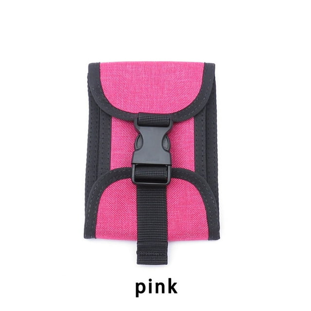 pitrice Diving Weight Pocket Durable Quick Release Buckle Counterweight Pockets Waterproof Large Bearing Capacity Holder Bag White Pink