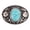 Turquoise, variant on CTM Ornate Floral Silver Belt Buckle (Women)