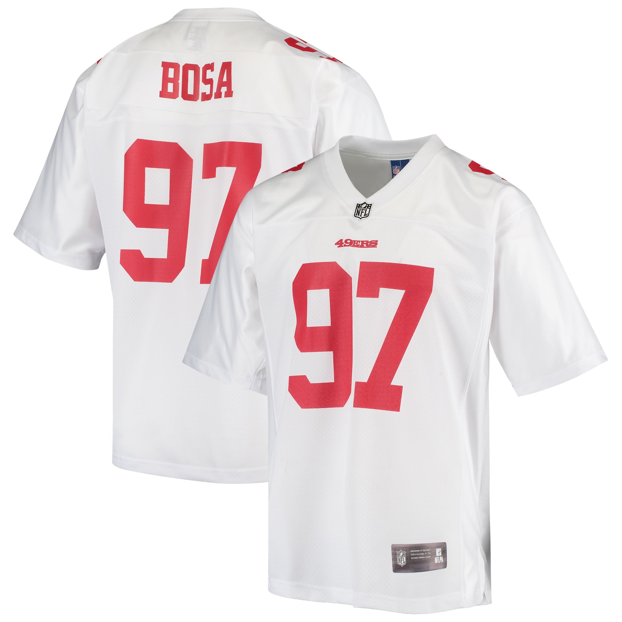 white bosa 49er jersey