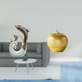 thumbnail image 2 of Estatua moderna y abstracta de un delfín y figura de cerámica para decoración de sala de estar, oficina, mesa, chimenea, estantería, comedor o dormito, 2 of 8