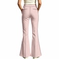 thumbnail image 4 of Ulitacool Teen Pants For Girls 9-10 Years Elastic Waist Stylish Flutter Flat Fit With Flared Trousers Leg Back To School Trousers Bottoms Pink, 4 of 4