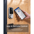 thumbnail image 6 of DESLOC B200 Fingerprint Smart Door Lock, Keyless Entry Door Lock, App Control, Smart Locks for Front Door, Smart Deadbolt Lock, Touchscreen Keypad, Emergency Power Port, Silver, 6 of 10