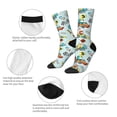 thumbnail image 3 of Hirioo Cartoon Car Racing Pattern Adult Middle Tube Socks Breathable Sock Non-Pilling,Contrasting Color Design, 3 of 6