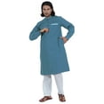 thumbnail image 5 of AtasiÂ&nbsp;Men's Henley Welt PocketÂ&nbsp;LongÂ&nbsp;KurtaÂ&nbsp;Solid Indian Ethnic Wear Clothing ForÂ&nbsp;Men's, 5 of 7