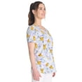 thumbnail image 3 of Scrubstar Women's Floral Skin V-Neck Print Scrub Top, Sizes XS-3XL, 3 of 5