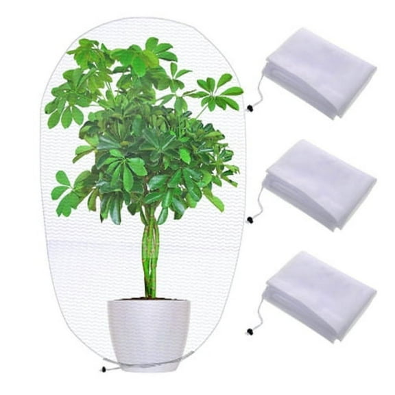 Zhaomeidaxi Bird Barrier Netting Mesh with Adjustable Drawstring Garden Plant Netting Cover Mesh Fruit Protector Net Bags for Protect Plant Fruits Flower from Bird Eating