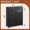 thumbnail image 4 of GALAXHERO 8 Drawer Fabric Dresser for Bedroom, Storage Bins Chest of Drawer for Closet, Living Room, Hallway, Charcoal Black, 4 of 8