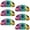 Multicolored 3, variant on PhooArto 6 Pcs Cup Drawer Pulls, Rainbow Wooden Board Footprints Shell Shape Handles Cabinet Knobs for Dresser Cupboard Closet Wardrobe with Screws
