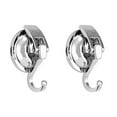 thumbnail image 3 of WHAMVOX  2 Pcs Suction Cup Hook Wall Hooks for Hanging Coat Hanger Silver, 3 of 8