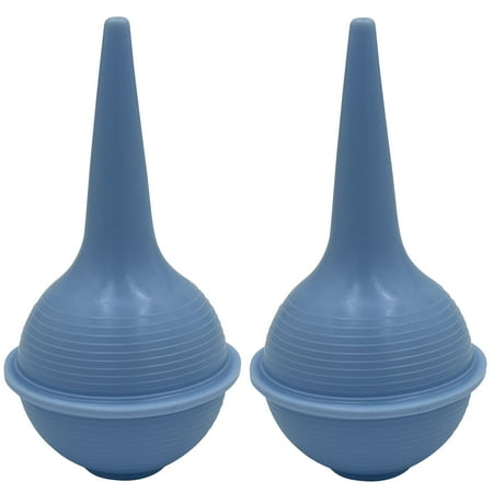 2pk Sterile Ear Syringe 2oz / 60ml Blue Rubber Bulb for Washing & Wax Removal