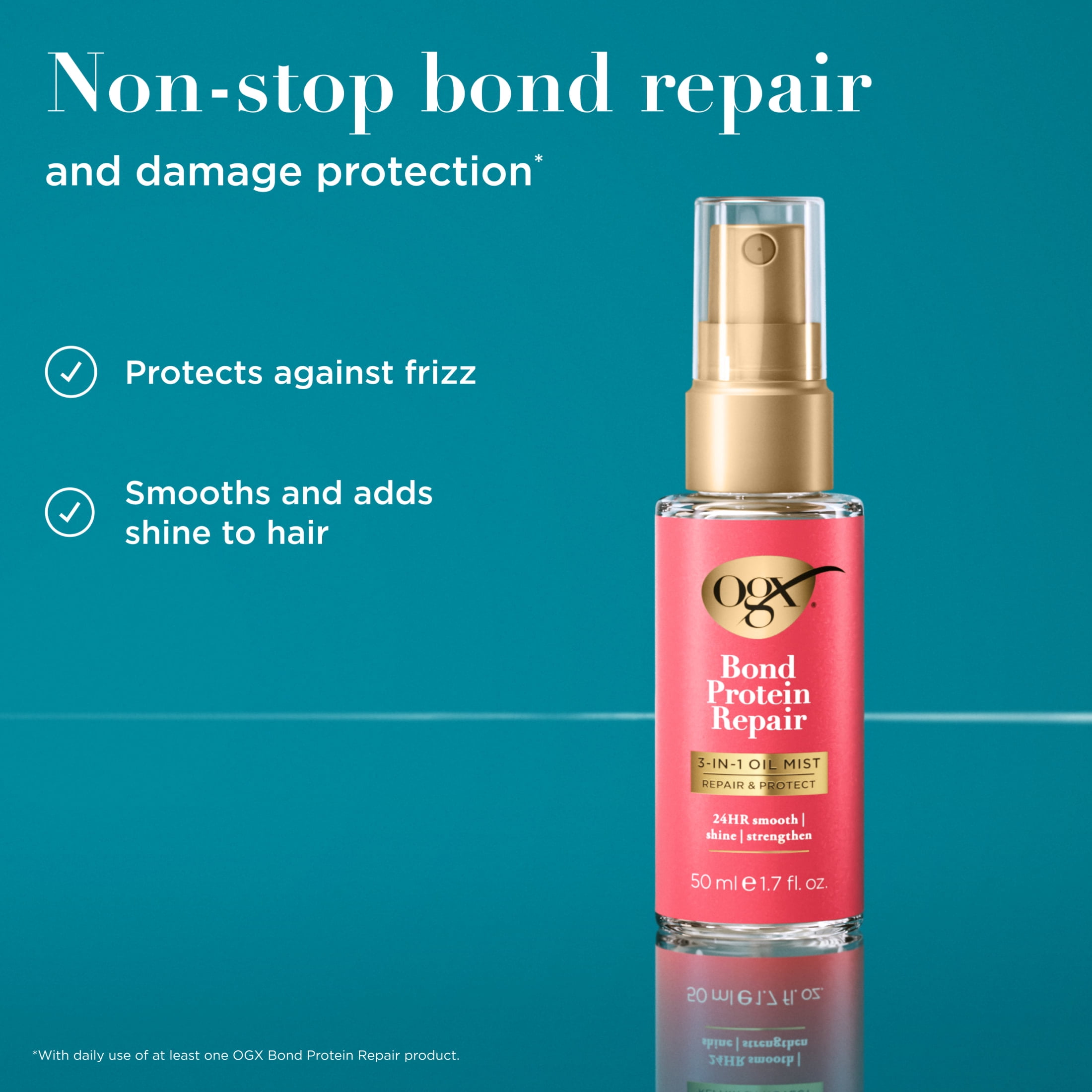 (6 pack) OGX Repair & Protect Bond Protein Repair 3-in-1 Oil Mist, 1.7 fl. oz
