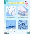 thumbnail image 6 of BULLPIANO Girls Swimsuit 3 Piece Tropical Floral Print Bikini Set Criss Cross Bathing Suit with Drawstring Quick Dry Cover Up Skirt 9-16Y, 6 of 9