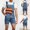 Light blue, variant on cllios Bib Overalls for Men Denim Plus Size Adjustable Strap Washed Jeans Jumpsuits Breathable Pocket Overalls Mens Shorts