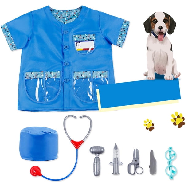 Accesorios de Disfraces Yotijar Disfraces para Niños de 3 a 7 años Navidad Veterinaria Traje de juego de rol