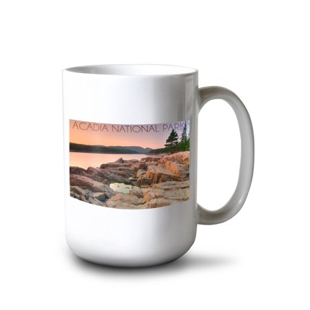 

15 fl oz Ceramic Mug Acadia National Park Maine Rocks and Water Dishwasher & Microwave Safe