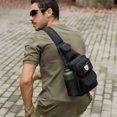 thumbnail image 1 of Bolso De Pecho Para Hombre Tactics Chest Bag Fashion Men Punck Sling Shoulder Bag para deportes al aire libre (negro), 1 of 7