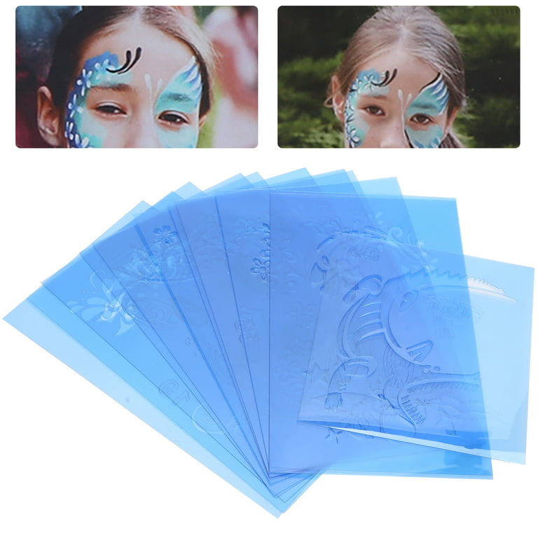 Haofy Face Paint Stencils 12 Sheets Easy To Clean Makeup Template For