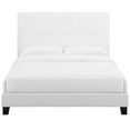 thumbnail image 4 of Modway Melanie Full Tufted Button Upholstered Fabric Platform Bed in White, 4 of 6