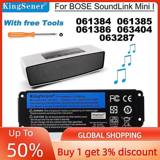 061384 061385 061386 063404 063287 Batería para Bose Soundlink Mini I Altavoz Bluetooth Batería recargable 7,4 v 17wh