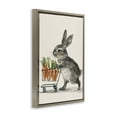 thumbnail image 3 of Bunny with Carrots Brown Floating Frame Canvas Art, 21 x 31, Made In USA, 3 of 8