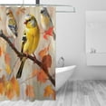 thumbnail image 3 of Sunyuer Fall Maple Leaves Bird Shower Curtain for Bathroom, Waterproof Polyester Fabric Bath Curtain 72 x 72 Inch with 12 Plastic Hooks, 3 of 8