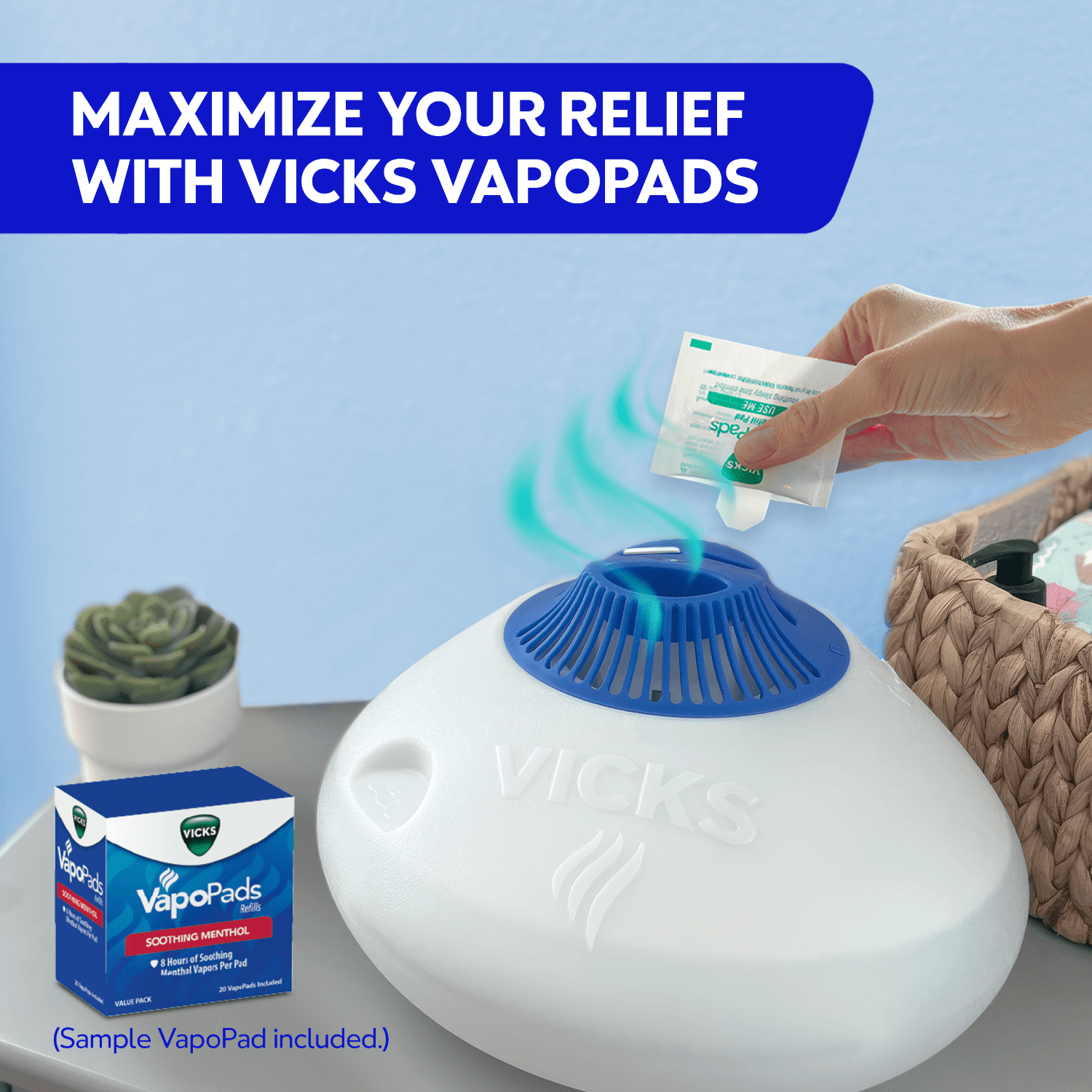 Vicks, Warm Steam Vaporizer, V150SGNLUPCV2, 1.5 gal, White