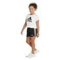 thumbnail image 4 of Girls 7-16 adidas 3s Pacer Mesh Shorts in Regular & Plus Size Color: Clear Pink Size: SMALL, 4 of 5