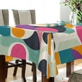thumbnail image 5 of Yayeee Tablecloths 54" x 72" Rectangle Wrinkle Resistant Party Table Cover, Green Geometric, 5 of 8