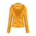 thumbnail image 4 of Vedolay Parka Jackets Coat for Women 2023 Long Sleeve Casual Zipper Hooded Coat Blouse Jacket for Fall Yellow,S, 4 of 4
