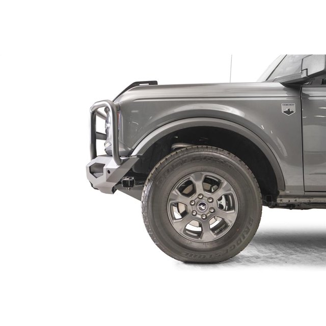 Convient 2021-2024 Ford Bronco Fab Fours Bumper FB21-X5250-1 Série Matrix; Design en une Pièce; Ajustement Direct; Matériel de Montage Inclus; avec Protection de Grille; avec Support de Treuil Externe