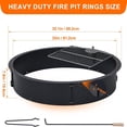 thumbnail image 2 of EastVita 32-Inch Square Wood Burning Fire Pit, 7.8-Inch Deep Outdoor Fire Pit Bowl, 2 of 6